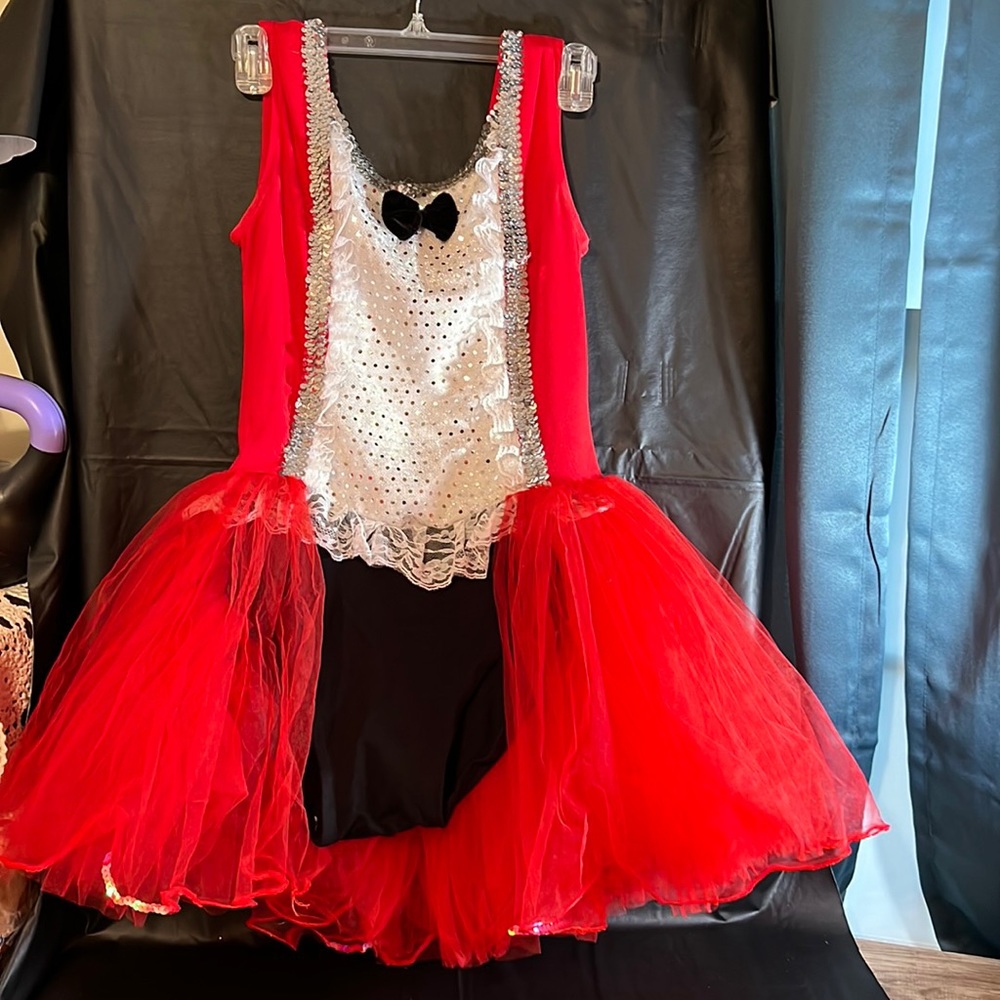 Tuxedo style bodice dance costume